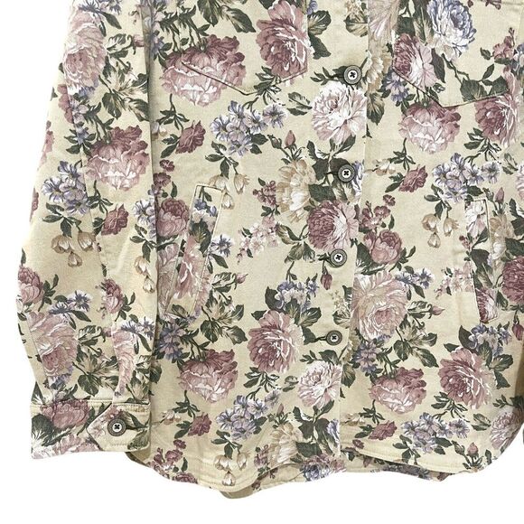 NWOT- English Rose Floral Studded Jacket Size Medium - Picture 7 of 11